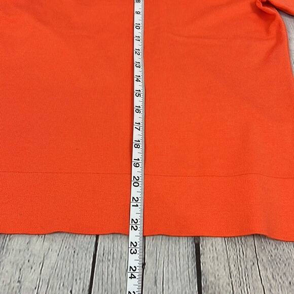 Pendleton Coral Silk Blend Sweater Short Sleeve Embroidered Detail Fall Size M - Picture 5 of 10